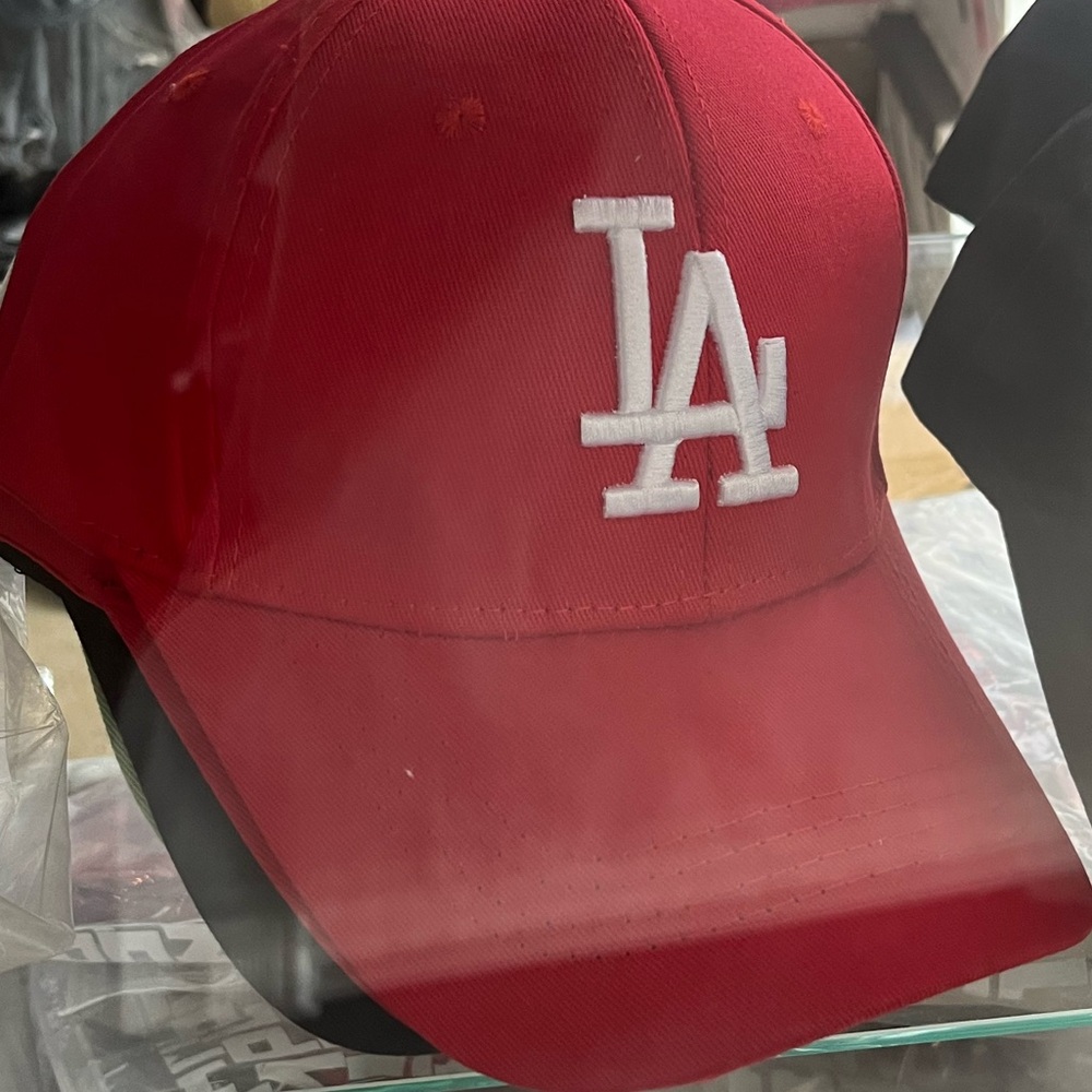 LA dodgers hat cap white black baseball adult adjustable ponytail NWOT - Picture 4 of 4